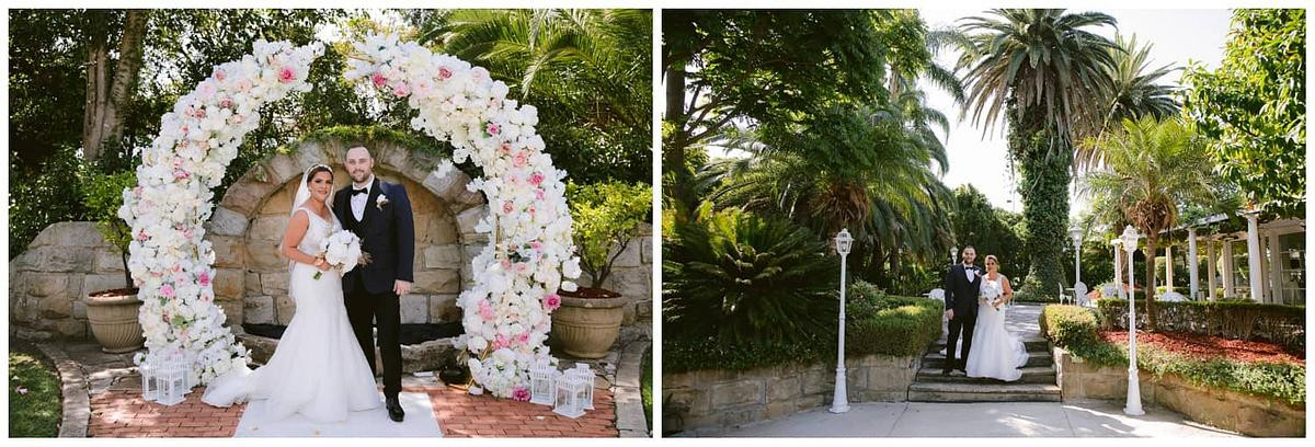 wedding portraits in the garden at Oatlands House.