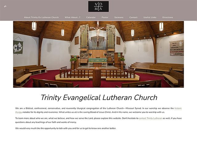 Esempi di siti web del portfolio della Chiesa Evangelica Luterana della Trinità