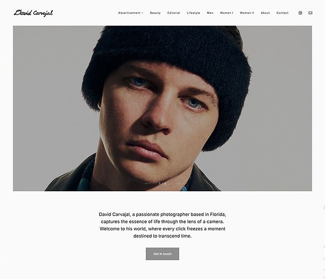 David Carvajal Portfolio Website Examples