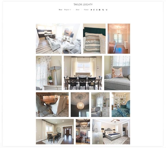 Sitio web de la diseñadora de interiores Taylor Leighty