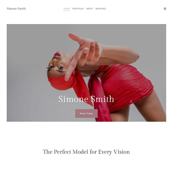 Beispiele für Simone Smith Portfolio-Websites