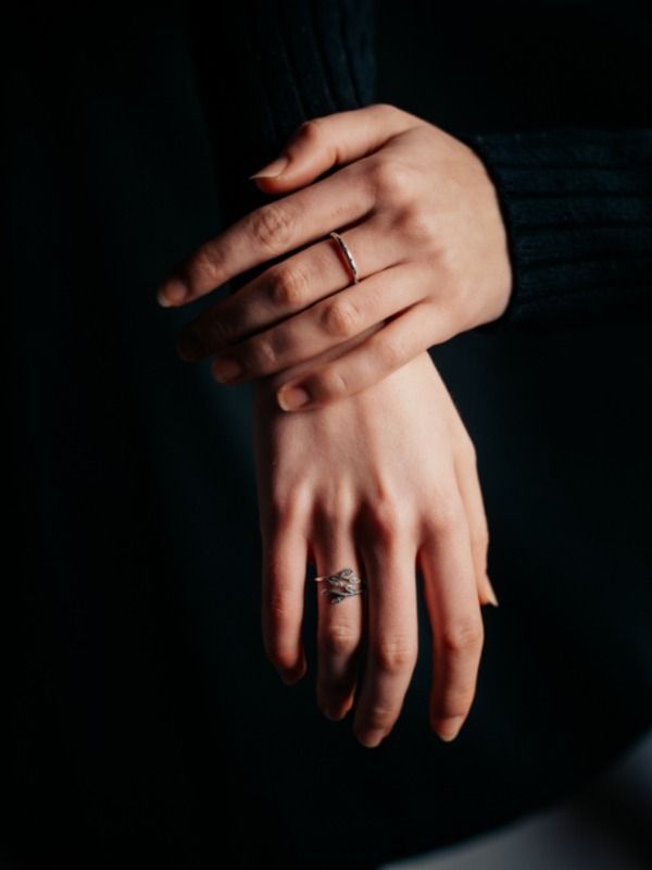 hands in black background