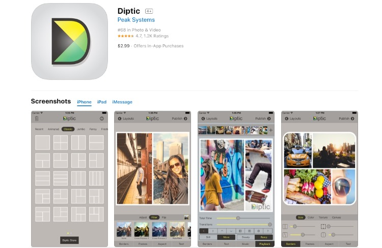 Diptic Collage Maker App