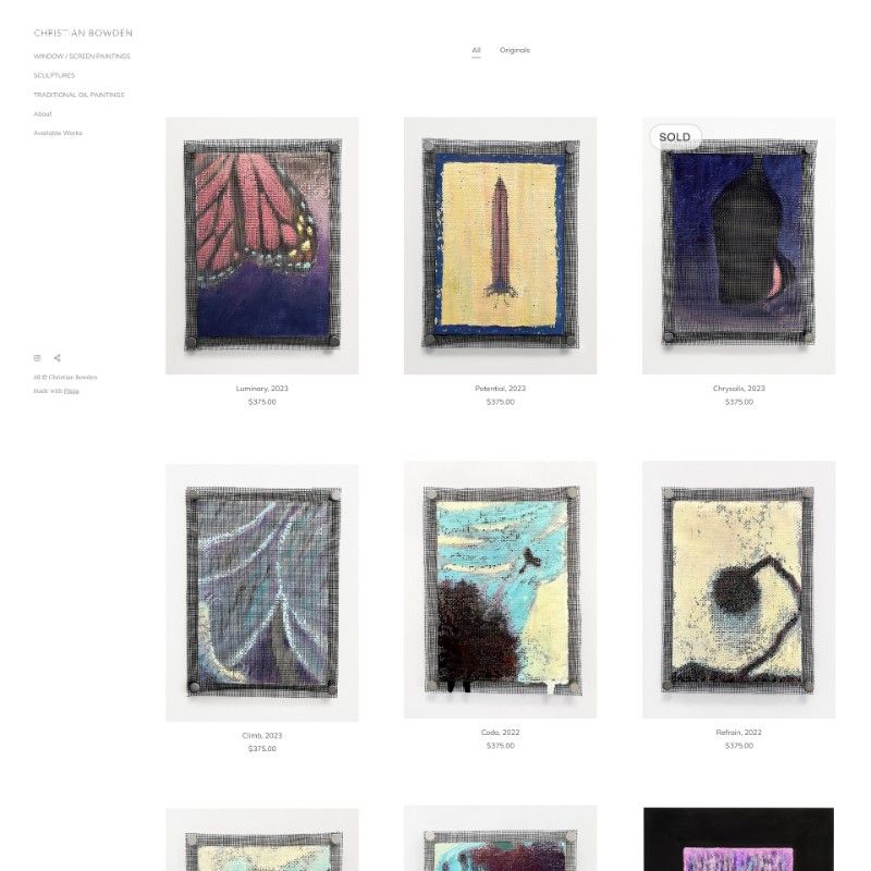 minimalist art online store design
