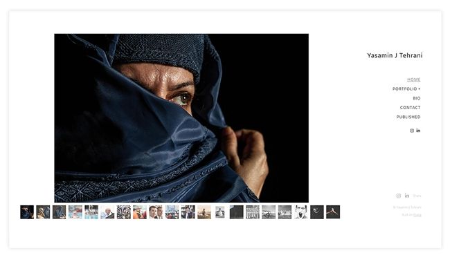 Веб-сайт художественной фотографии Ясамина Дж. Техрани