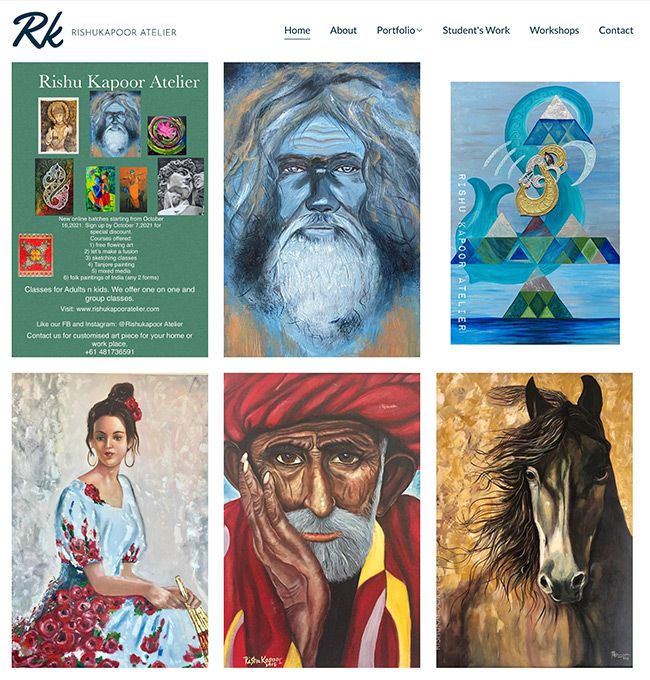 Rishu Kapoor Inspiring Painter's Website