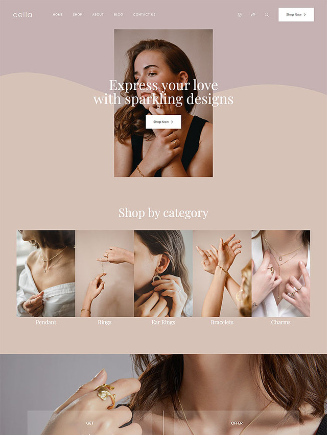 Celesta - Pixpa Portfolio Website Templates